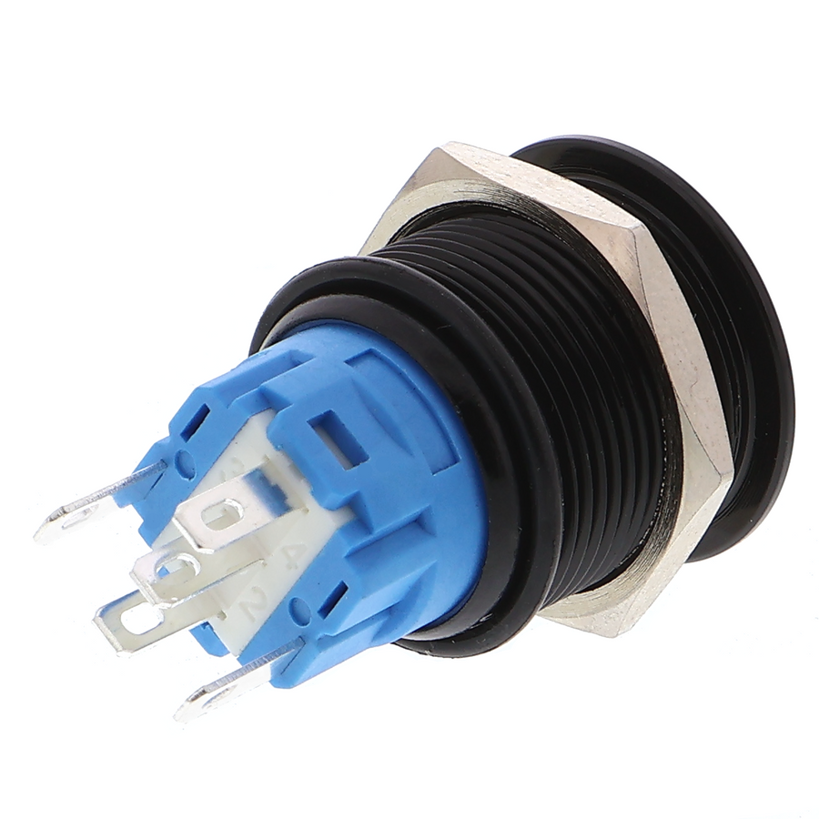 Pulsante Master, nero - 3-9V, illuminato a LED