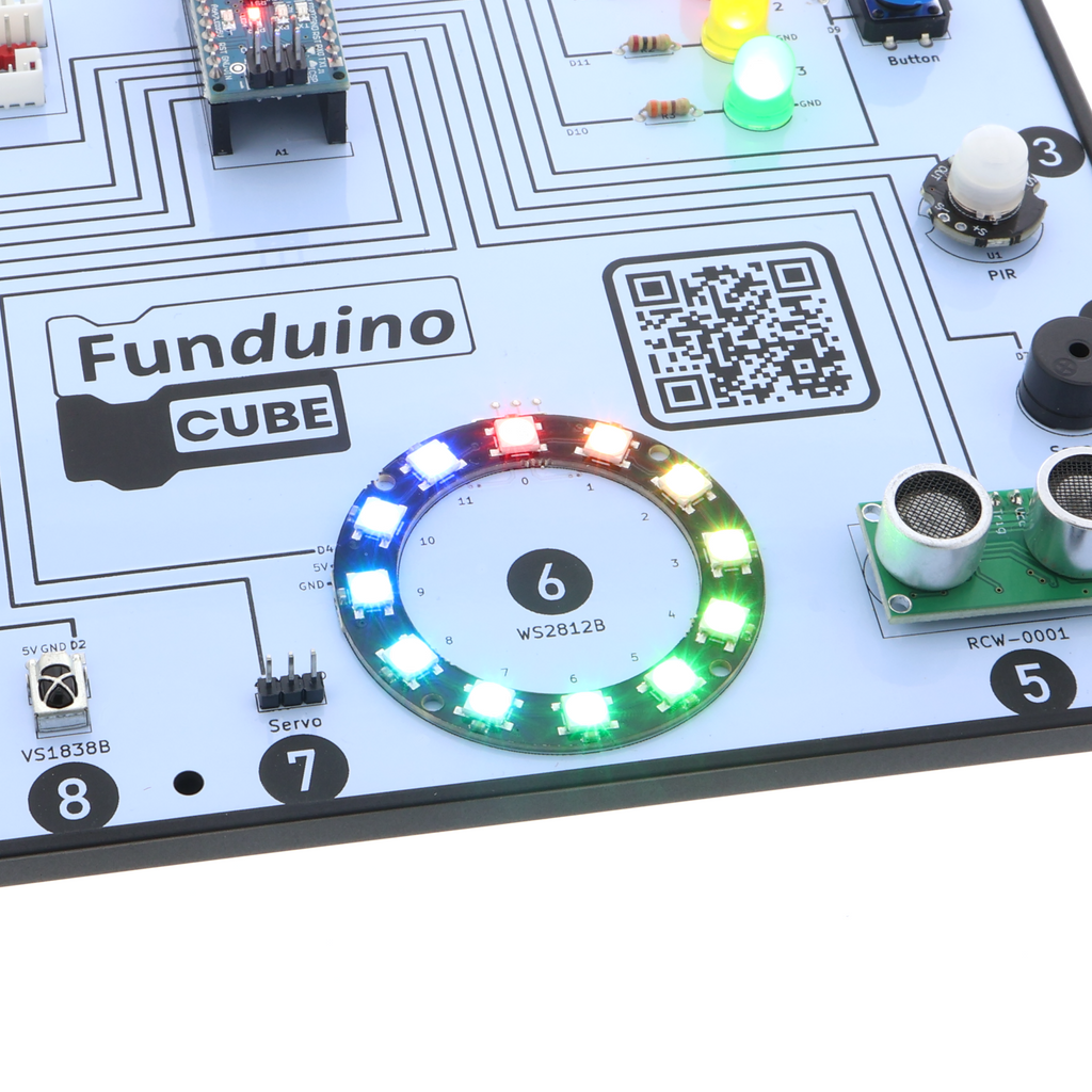 Funduino Cube, Arduino-compatible learning system & development board