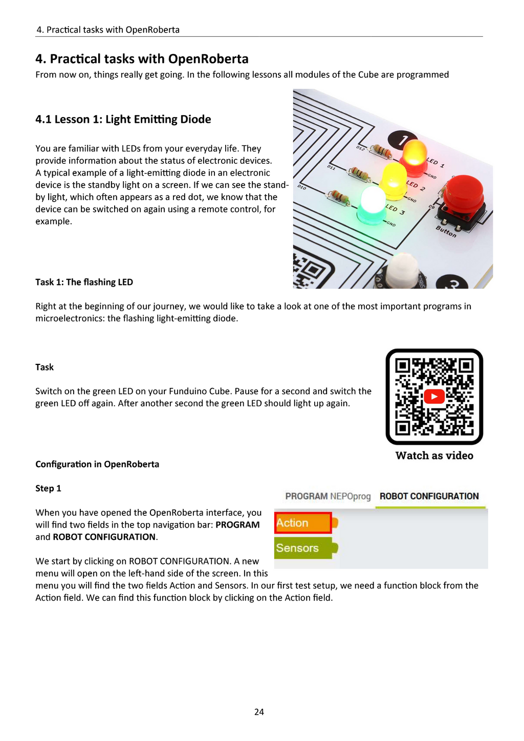 Funduino Cube, Arduino-compatible learning system & development board