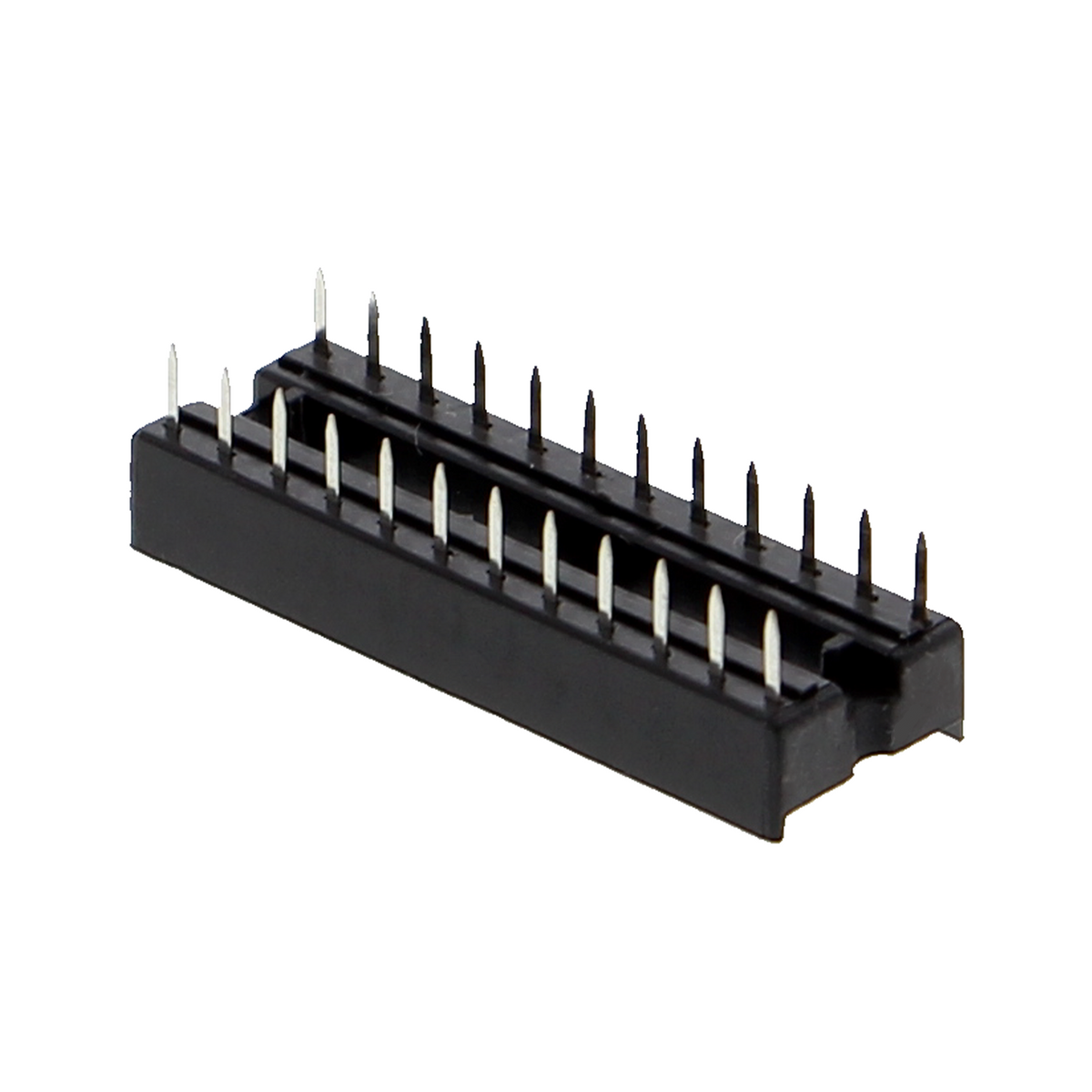 Master-IC-voet, DIP-voet met dubbele veercontacten - 6P tot 24P, rijafstand 7.62mm