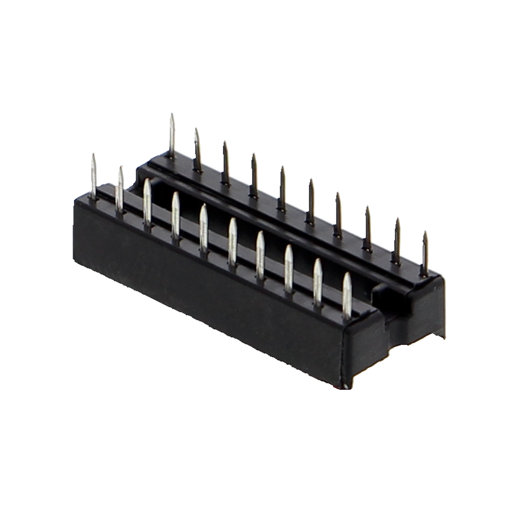 Master-IC-voet, DIP-voet met dubbele veercontacten - 6P tot 24P, rijafstand 7.62mm