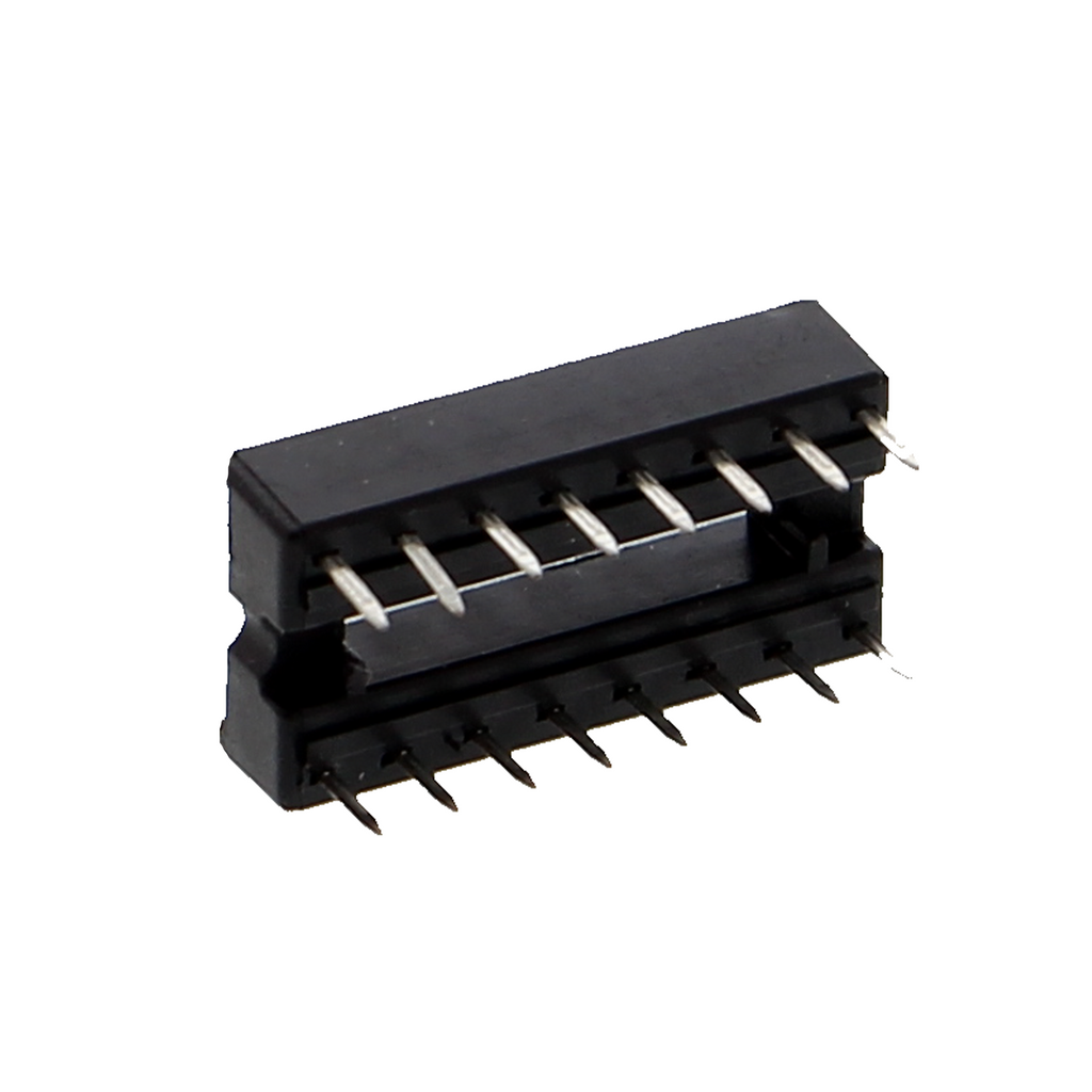Master-IC-voet, DIP-voet met dubbele veercontacten - 6P tot 24P, rijafstand 7.62mm