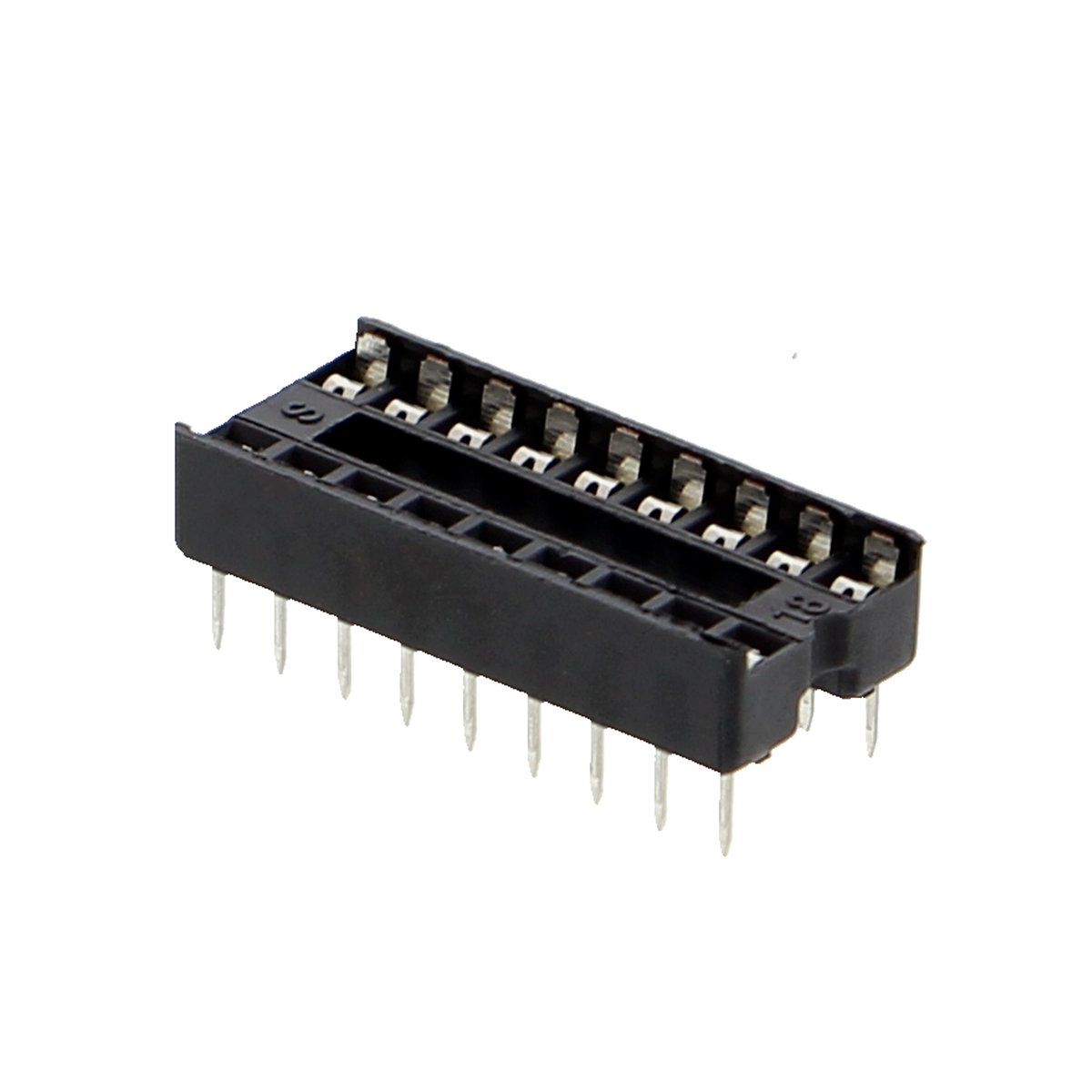 Master-IC-voet, DIP-voet met dubbele veercontacten - 6P tot 24P, rijafstand 7.62mm