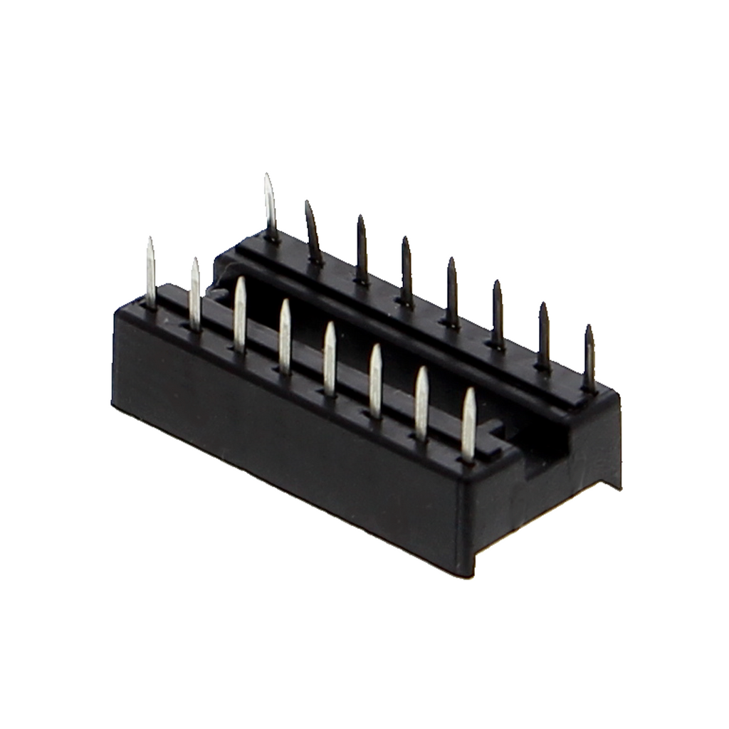 Master-IC-voet, DIP-voet met dubbele veercontacten - 6P tot 24P, rijafstand 7.62mm