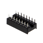 Master-IC-voet, DIP-voet met dubbele veercontacten - 6P tot 24P, rijafstand 7.62mm
