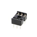 Master-IC-voet, DIP-voet met dubbele veercontacten - 6P tot 24P, rijafstand 7.62mm