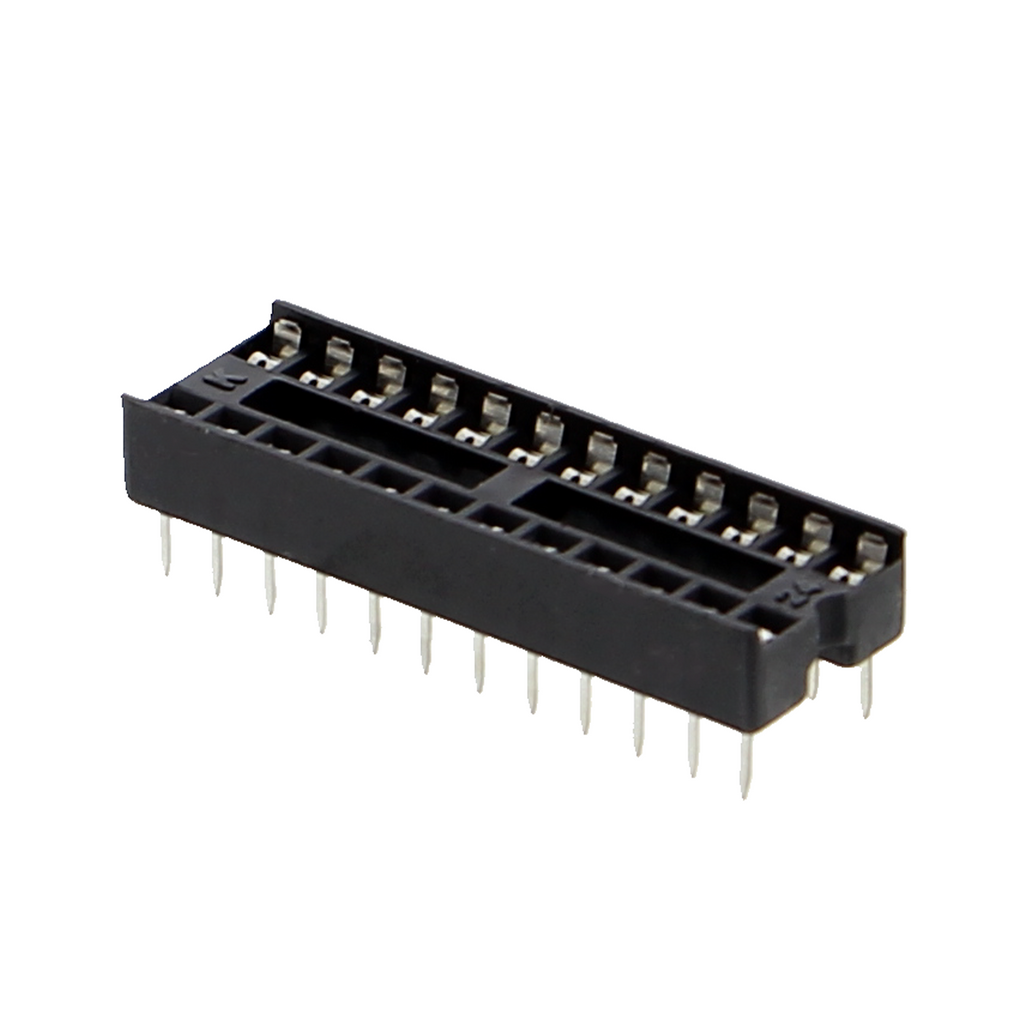Master-IC-voet, DIP-voet met dubbele veercontacten - 6P tot 24P, rijafstand 7.62mm