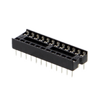 Master-IC-voet, DIP-voet met dubbele veercontacten - 6P tot 24P, rijafstand 7.62mm