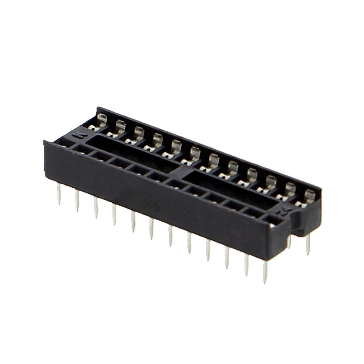 Master-IC-voet, DIP-voet met dubbele veercontacten - 6P tot 24P, rijafstand 7.62mm