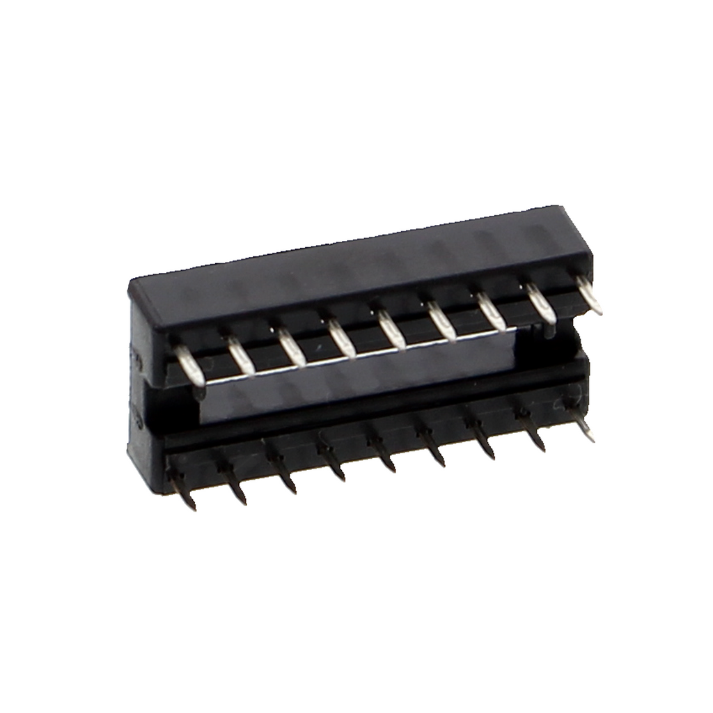 Master-IC-voet, DIP-voet met dubbele veercontacten - 6P tot 24P, rijafstand 7.62mm