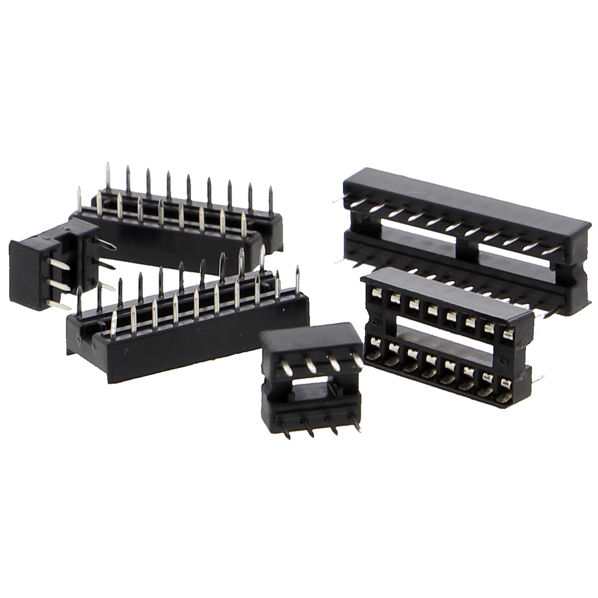 IC-Sockel DIP - doppelte Federkontakte, 7,62 mm, 6- bis 24-polig