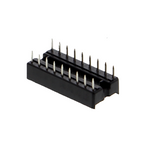 Master-IC-voet, DIP-voet met dubbele veercontacten - 6P tot 24P, rijafstand 7.62mm