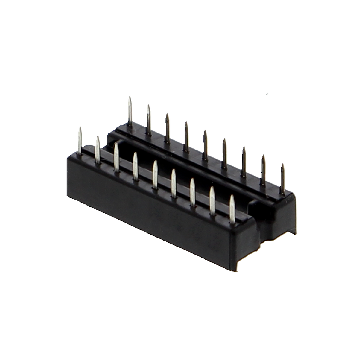 Master-IC-voet, DIP-voet met dubbele veercontacten - 6P tot 24P, rijafstand 7.62mm