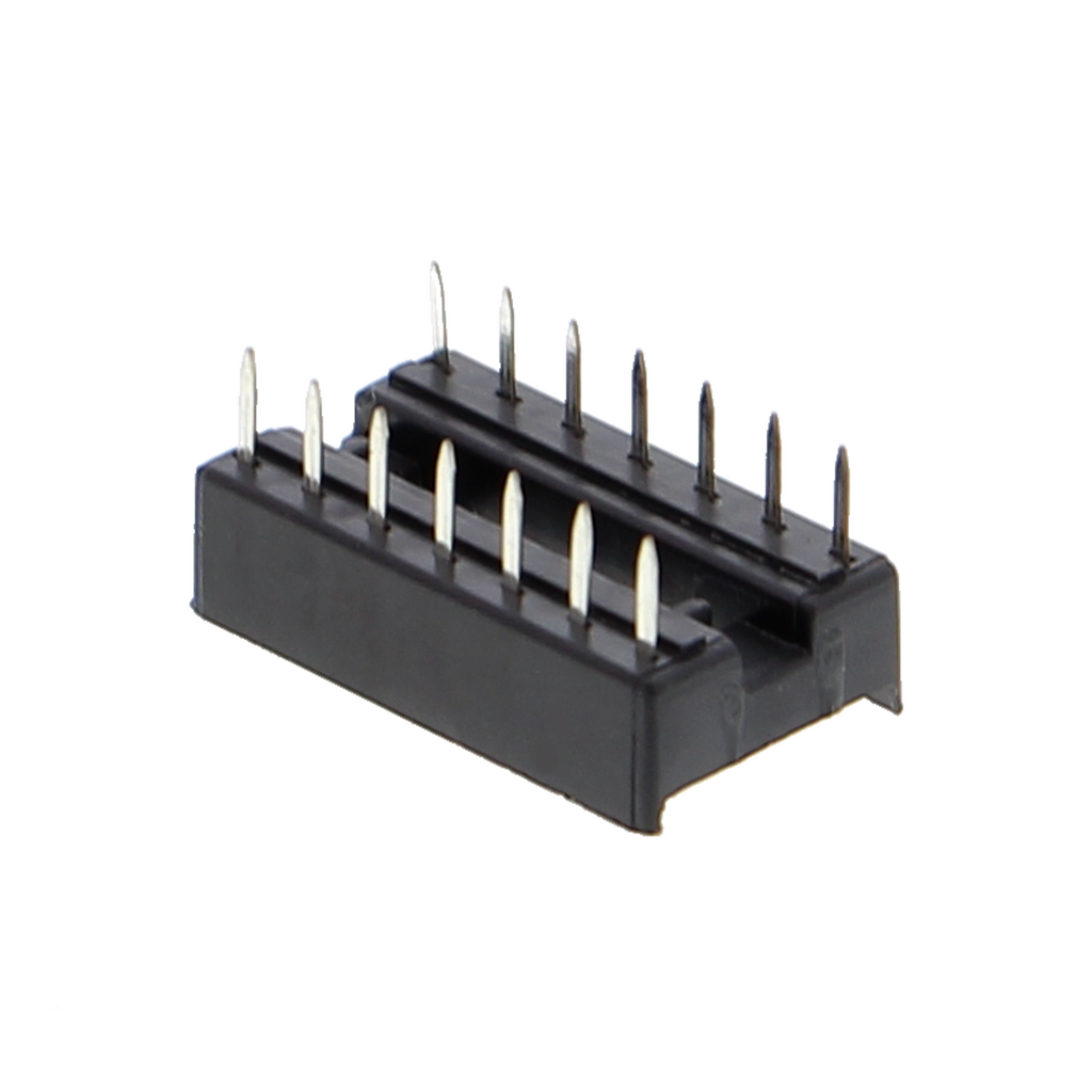 Master-IC-voet, DIP-voet met dubbele veercontacten - 6P tot 24P, rijafstand 7.62mm