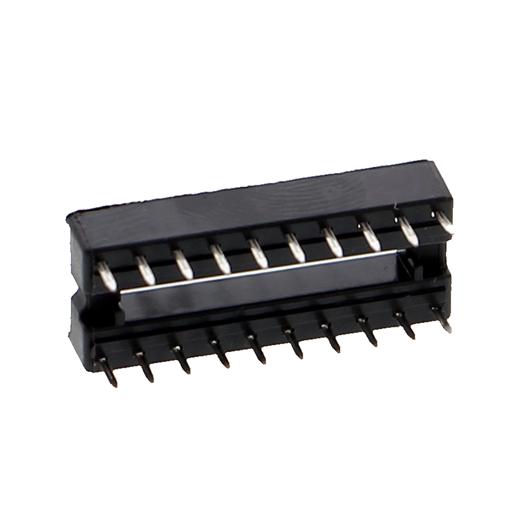 Master-IC-voet, DIP-voet met dubbele veercontacten - 6P tot 24P, rijafstand 7.62mm