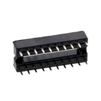 Master-IC-voet, DIP-voet met dubbele veercontacten - 6P tot 24P, rijafstand 7.62mm