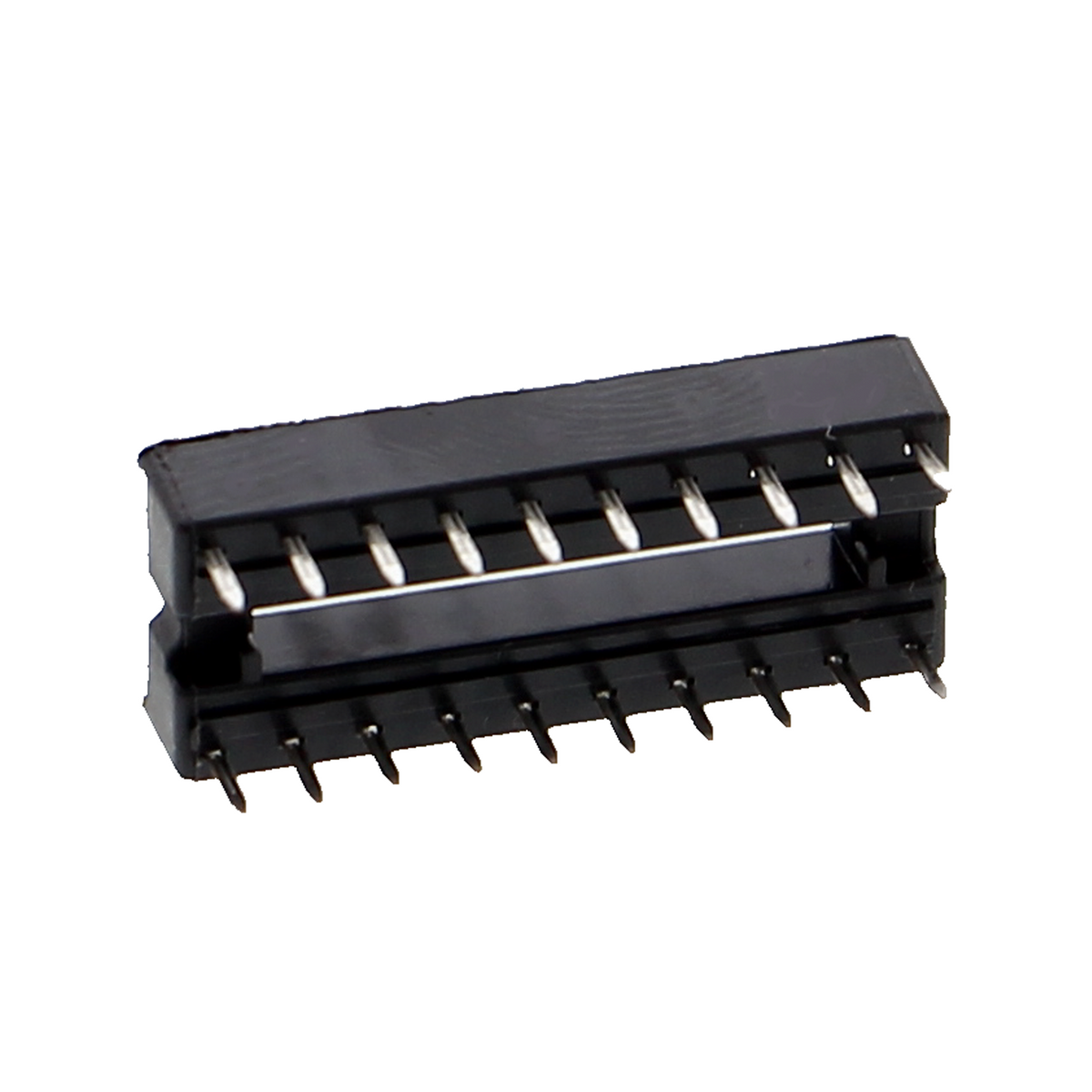 Master-IC-voet, DIP-voet met dubbele veercontacten - 6P tot 24P, rijafstand 7.62mm