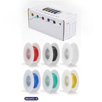Litzenkabel Spenderbox - verzinnter Kupferdraht, Silikon, 6 Farben à 4 m, 18-30 AWG
