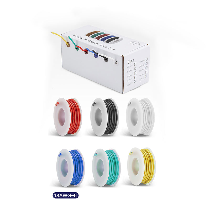 Master-Kabel-Spenderbox verzinnter Kupferdraht mit Silikonhülle, 4m - 18-30AWG - F23107421 - Funduino