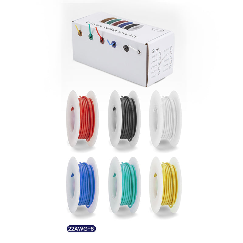 Master-Kabel-Spenderbox verzinnter Kupferdraht mit Silikonhülle, 4m - 18-30AWG - F23107426 - Funduino