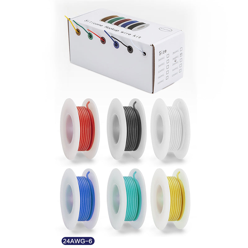 Master-Kabel-Spenderbox verzinnter Kupferdraht mit Silikonhülle, 4m - 18-30AWG - F23107347 - Funduino