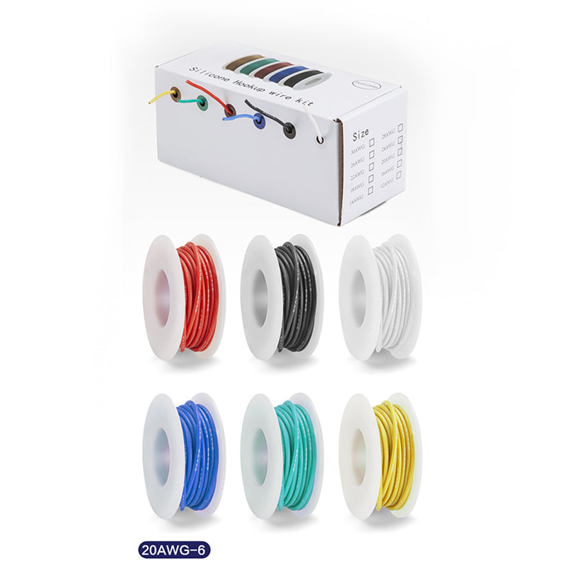 Master-Kabel-Spenderbox verzinnter Kupferdraht mit Silikonhülle, 4m - 18-30AWG - F23107416 - Funduino