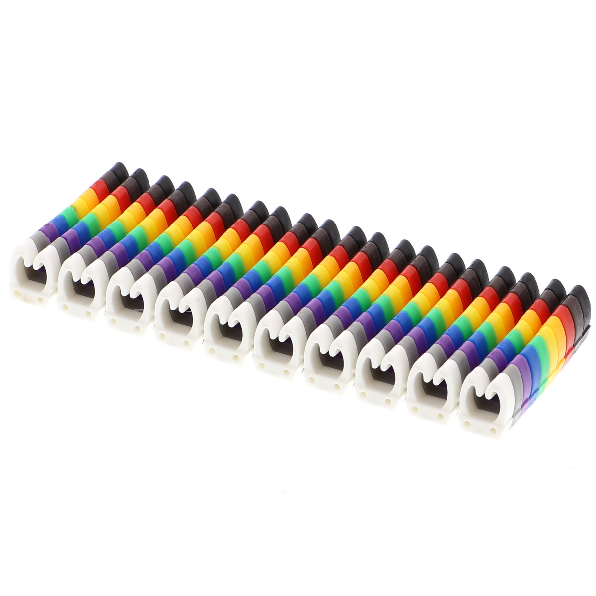 Master-Kabelmarker Clips 150 Stück, Zahlen 0-9 für diverse Durchmesser - F23108259 - Funduino