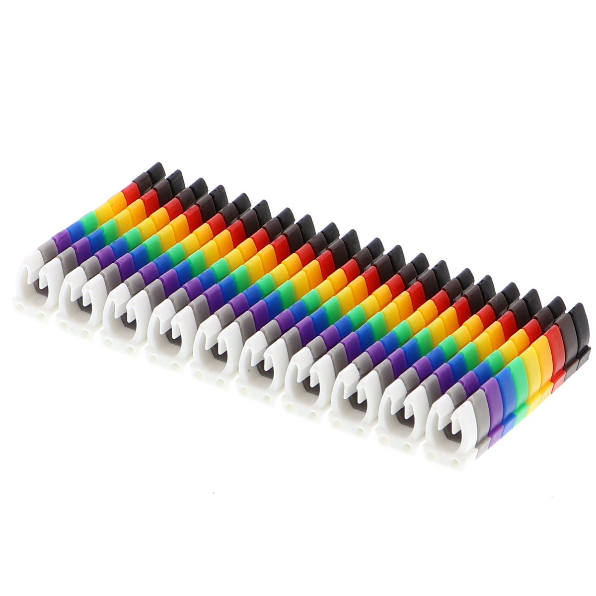 Master-Kabelmarker Clips 150 Stück, Zahlen 0-9 für diverse Durchmesser - F23108264 - Funduino
