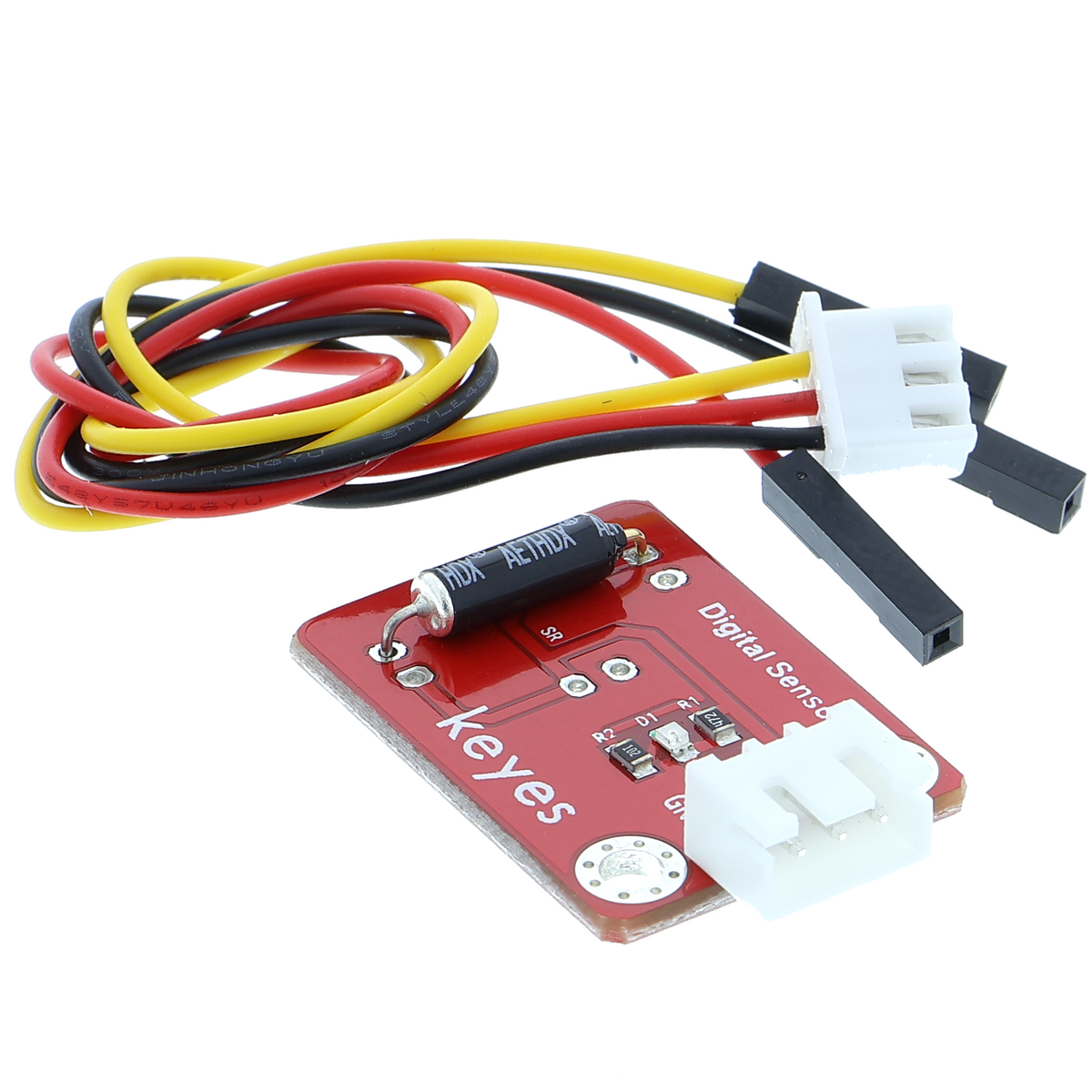 Tilt switch on PCB - ball switch, 3-pin, various connector types