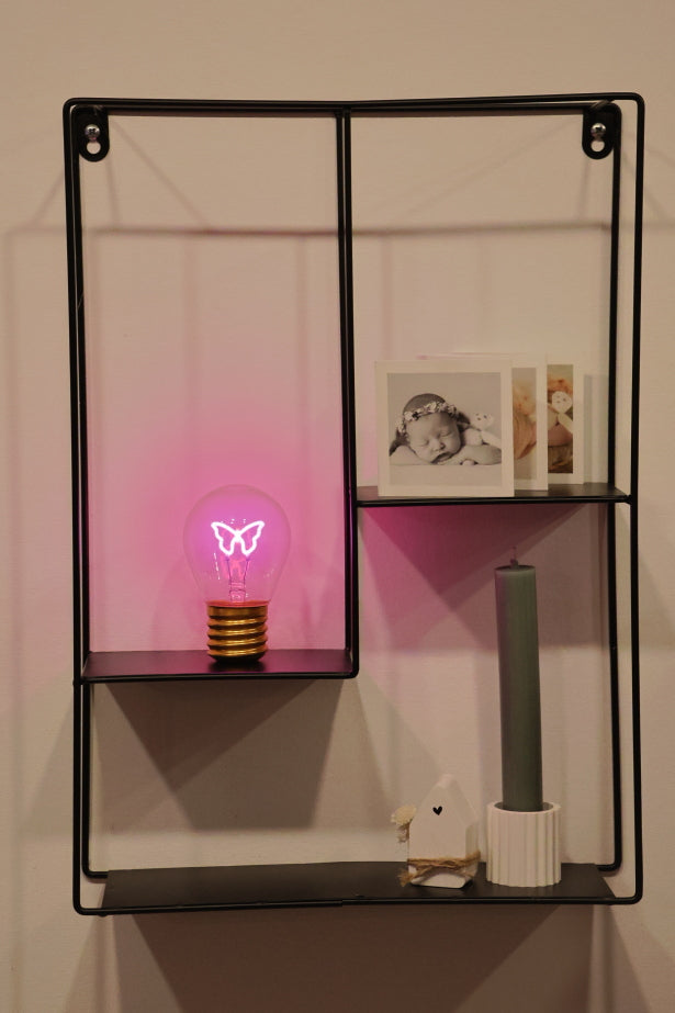 LED decorative lamp - glass bulb shape, USB battery, various designs