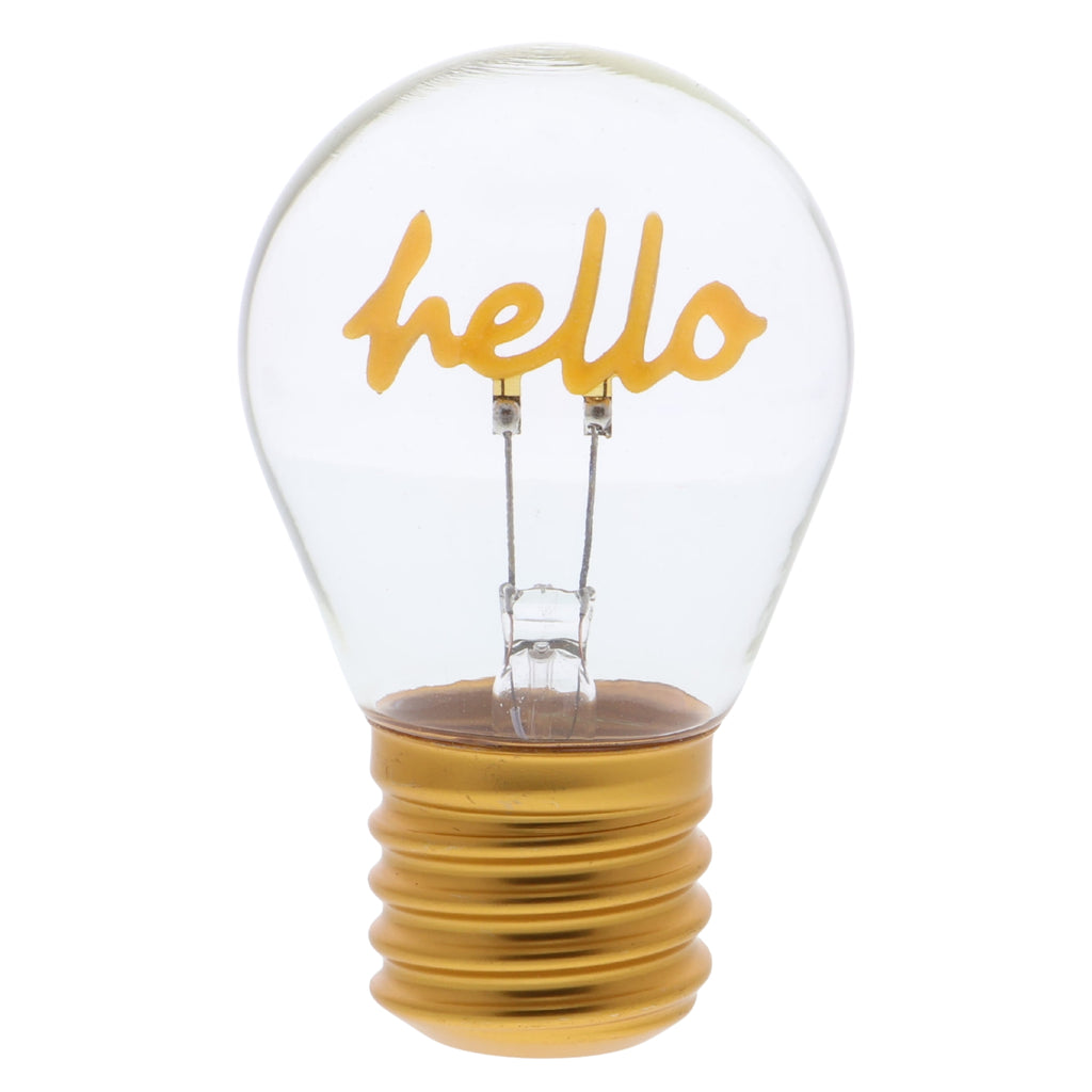 LED decorative lamp - glass bulb shape, USB battery, various designs