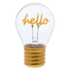 LED decorative lamp - glass bulb shape, USB battery, various designs