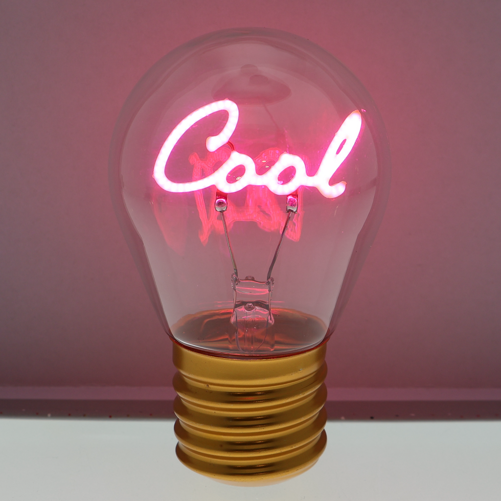 LED decorative lamp - glass bulb shape, USB battery, various designs