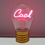 LED decorative lamp - glass bulb shape, USB battery, various designs