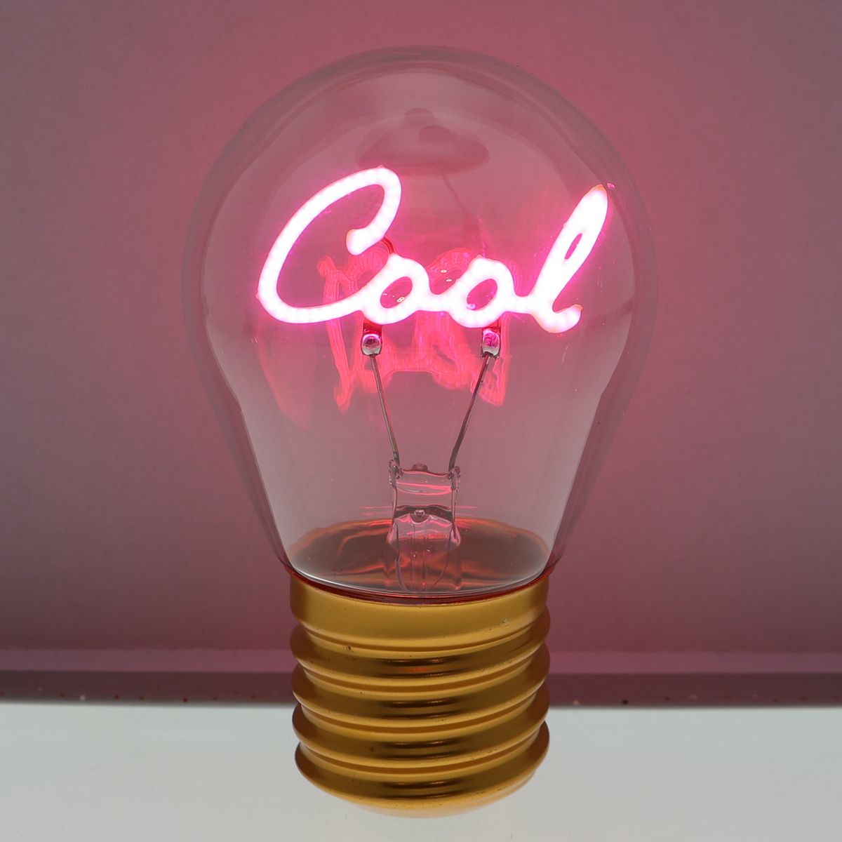 LED decorative lamp - glass bulb shape, USB battery, various designs