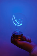 LED decorative lamp - glass bulb shape, USB battery, various designs
