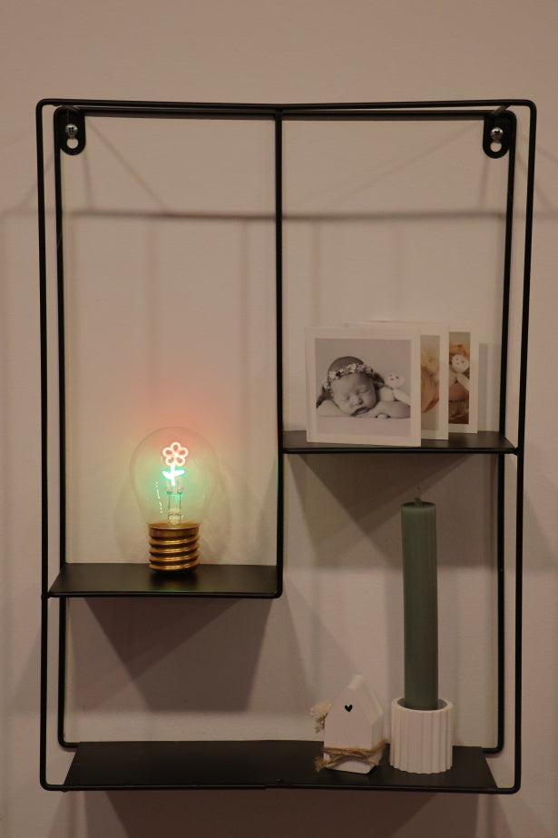 LED decorative lamp - glass bulb shape, USB battery, various designs