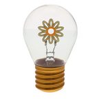 LED decorative lamp - glass bulb shape, USB battery, various designs