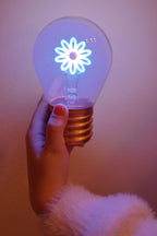 LED decorative lamp - glass bulb shape, USB battery, various designs