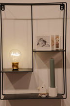 LED decorative lamp - glass bulb shape, USB battery, various designs