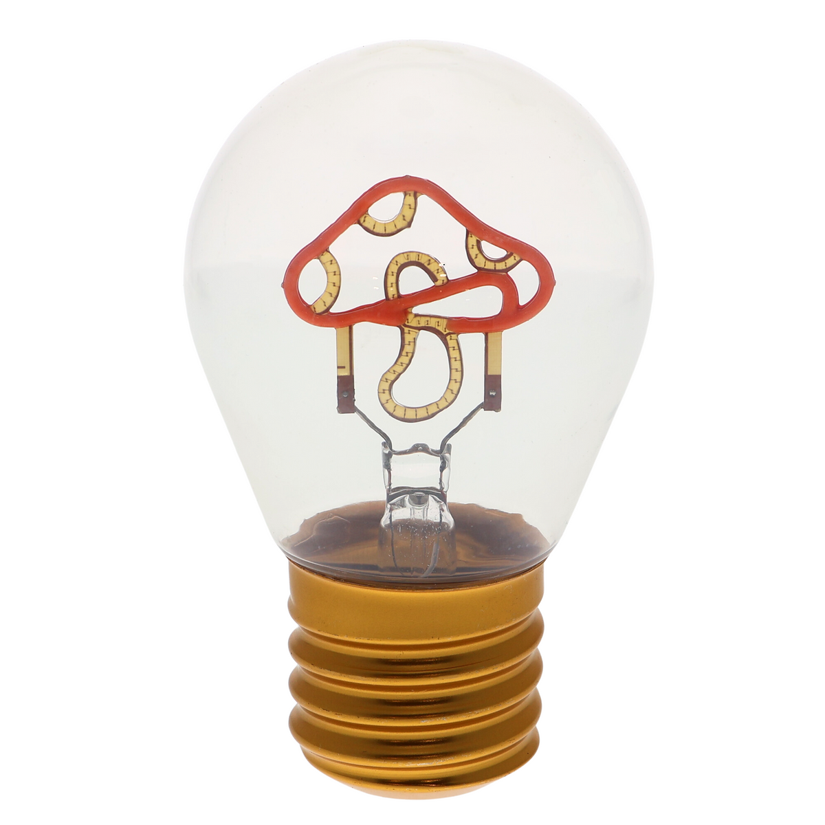 LED decorative lamp - glass bulb shape, USB battery, various designs