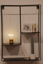 LED decorative lamp - glass bulb shape, USB battery, various designs