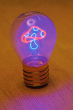 LED decorative lamp - glass bulb shape, USB battery, various designs
