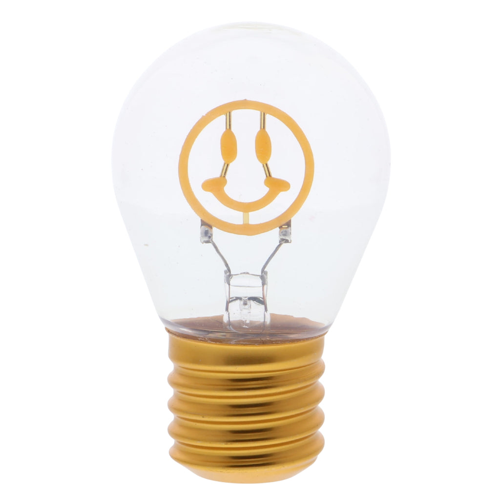 LED decorative lamp - glass bulb shape, USB battery, various designs