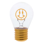 LED decorative lamp - glass bulb shape, USB battery, various designs