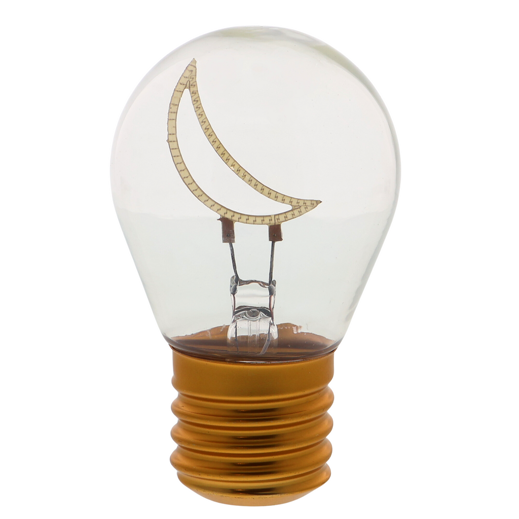 LED decorative lamp - glass bulb shape, USB battery, various designs
