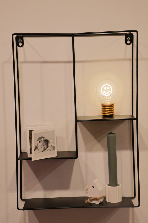 LED decorative lamp - glass bulb shape, USB battery, various designs