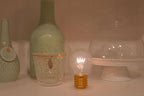 LED decorative lamp - glass bulb shape, USB battery, various designs