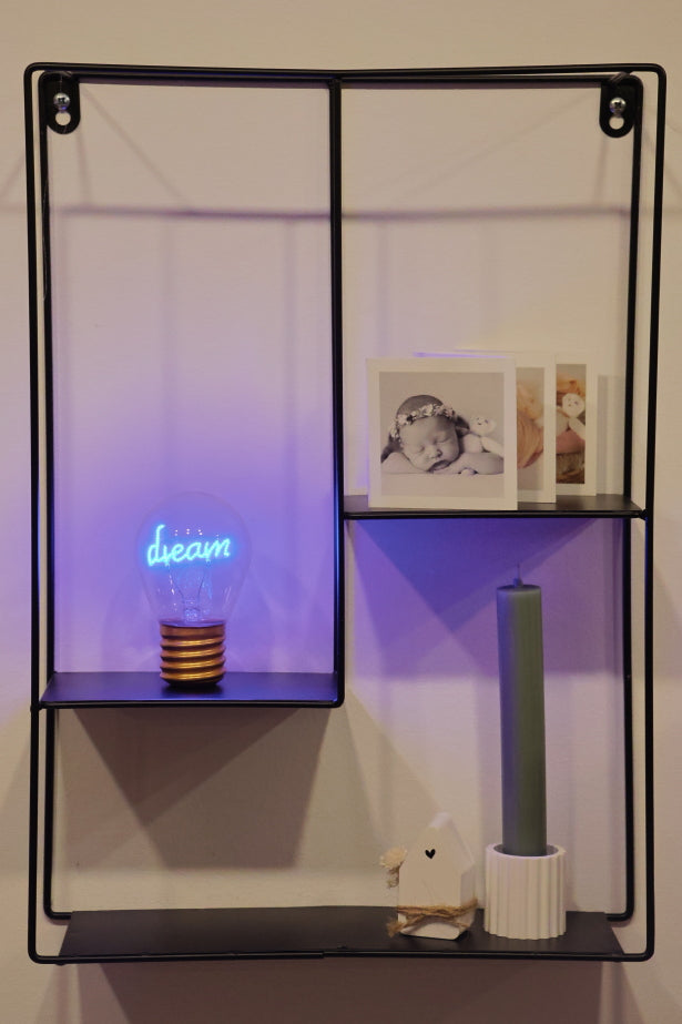 LED decorative lamp - glass bulb shape, USB battery, various designs