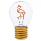 LED decorative lamp - glass bulb shape, USB battery, various designs